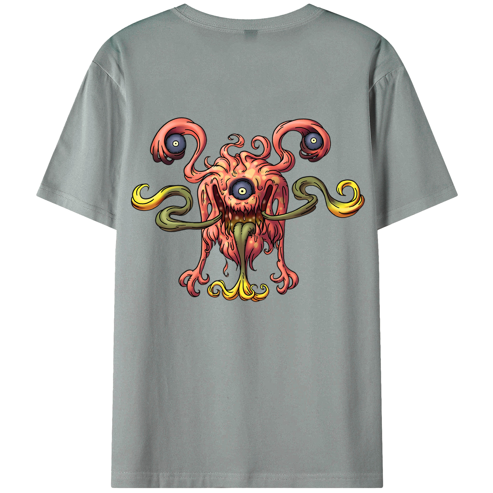 （画像用） ドラゴンクエスト Doragon Kuesuto Dragon Quest 綿100％ メンズ半袖Tシャツ（バックプリント） 通気性
